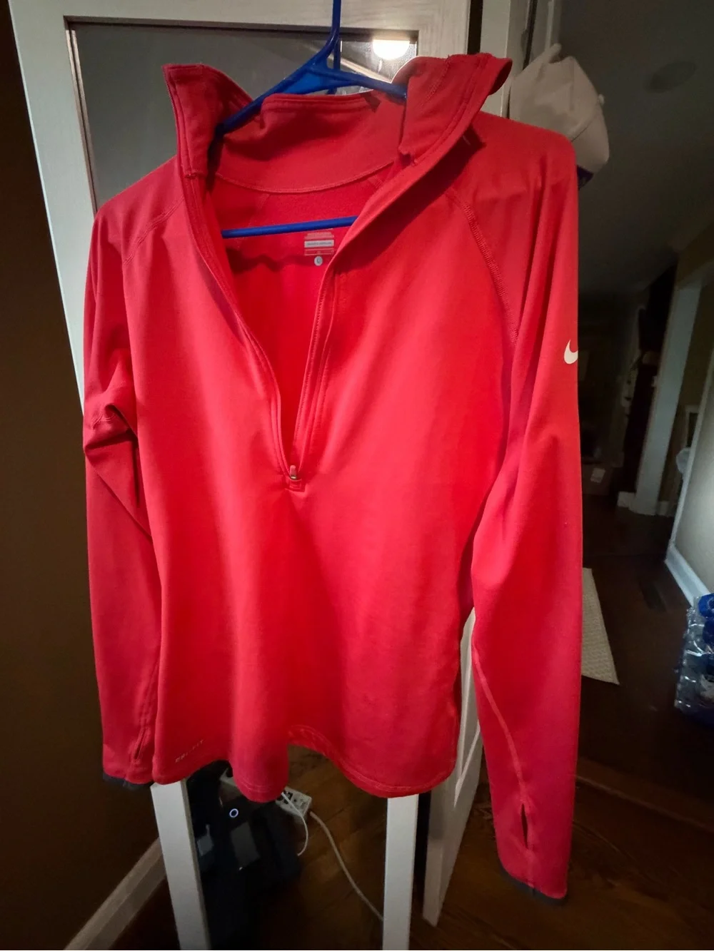 Nike Women's Red Half-Zip Pullover Sweatshirt, NWOT,
